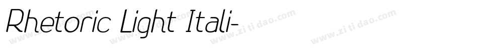 Rhetoric Light Itali字体转换